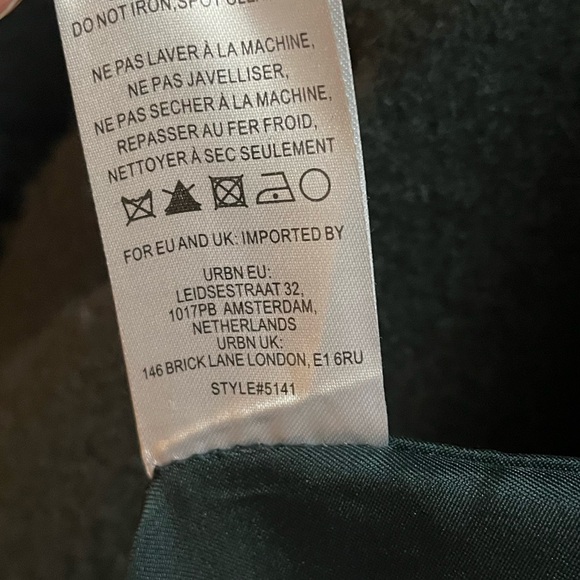 Anthropologie Hutch Colorblocked Sherpa-Trimmed Coat Green XS - Picture 12 of 14